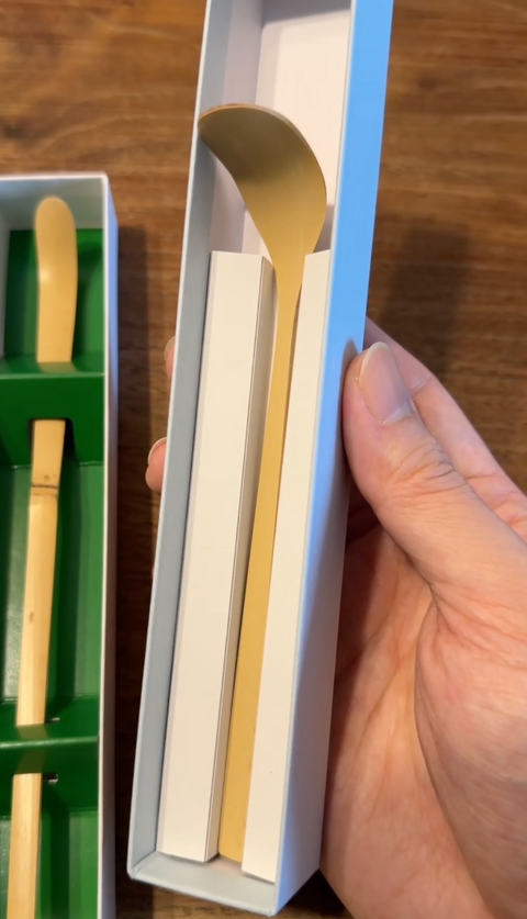 翠華園 Suikaen - Mizuya Shiratake Chashaku Bamboo Scoop