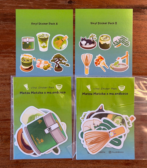 mu.andcoco x Matsu Matcha Complete Sticker Bundle