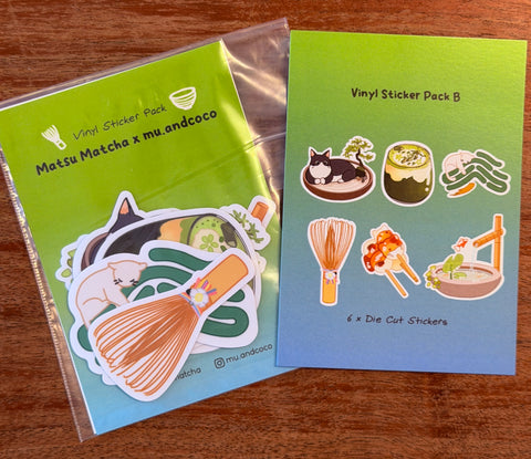 mu.andcoco x Matsu Matcha Sticker Pack B
